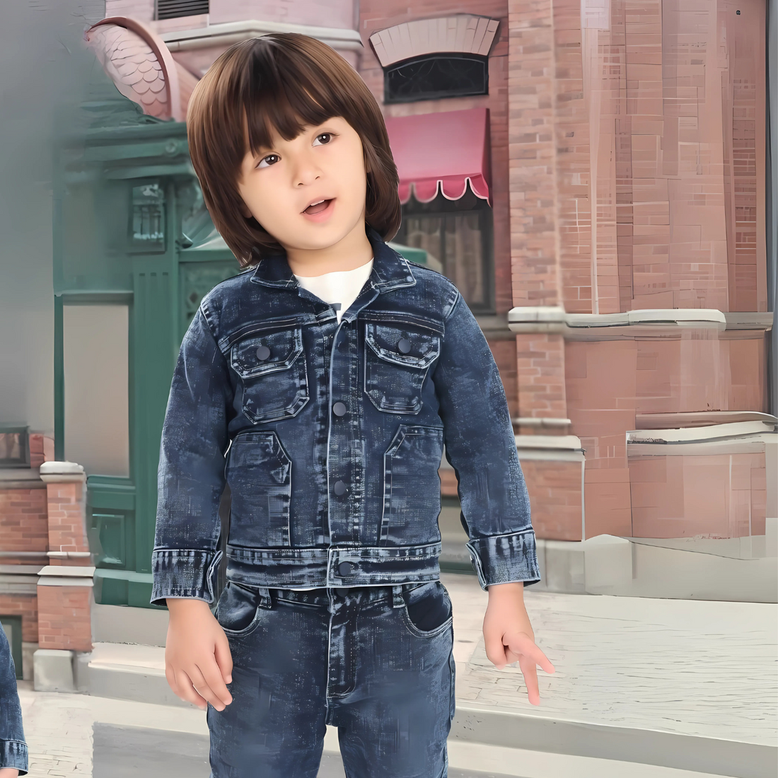 Denim Jacket And Pant For Boys