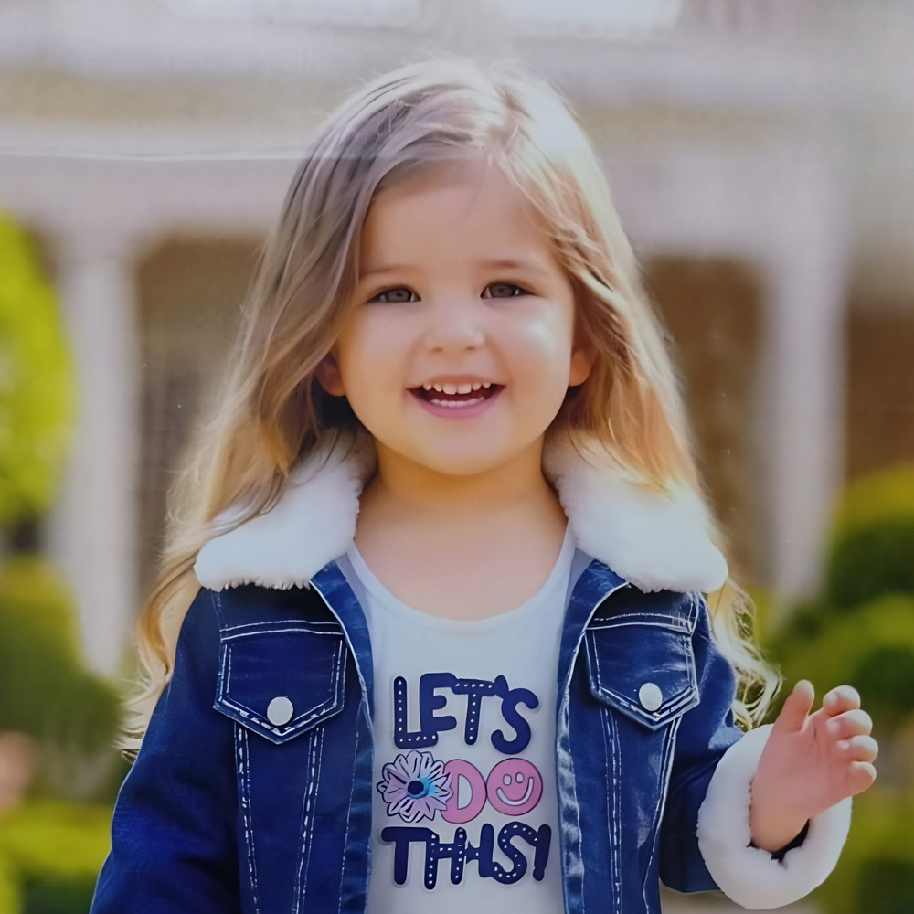 Girls Stylish Frock & Denim Fancy Jacket