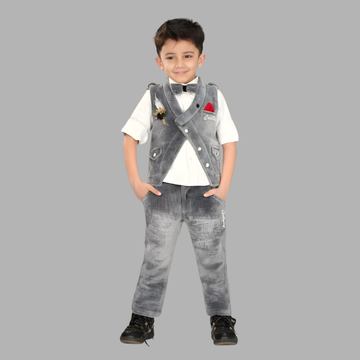 Boys 3 Piece Wedding  Full Pant Set