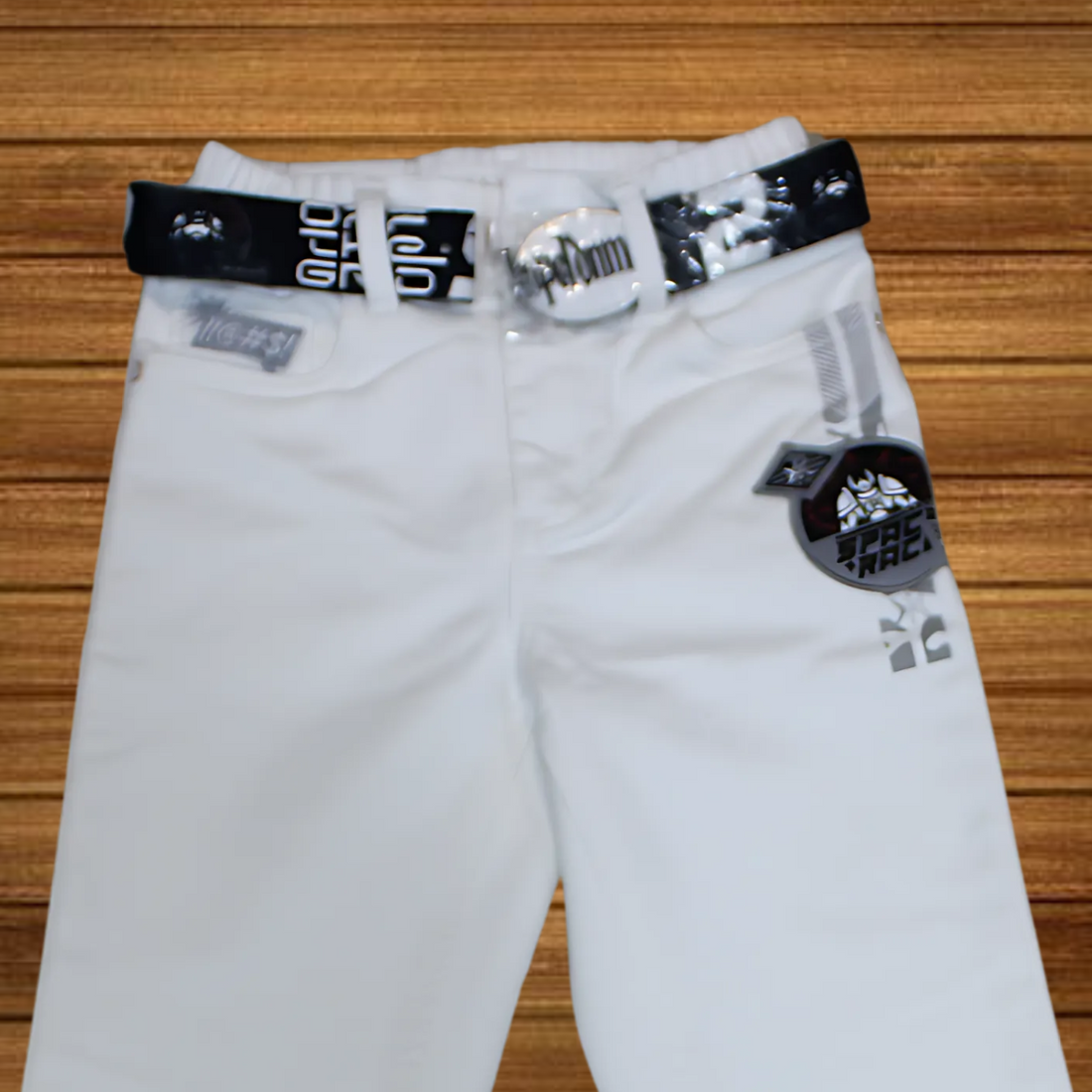 White Kids Cotton Denim Jeans