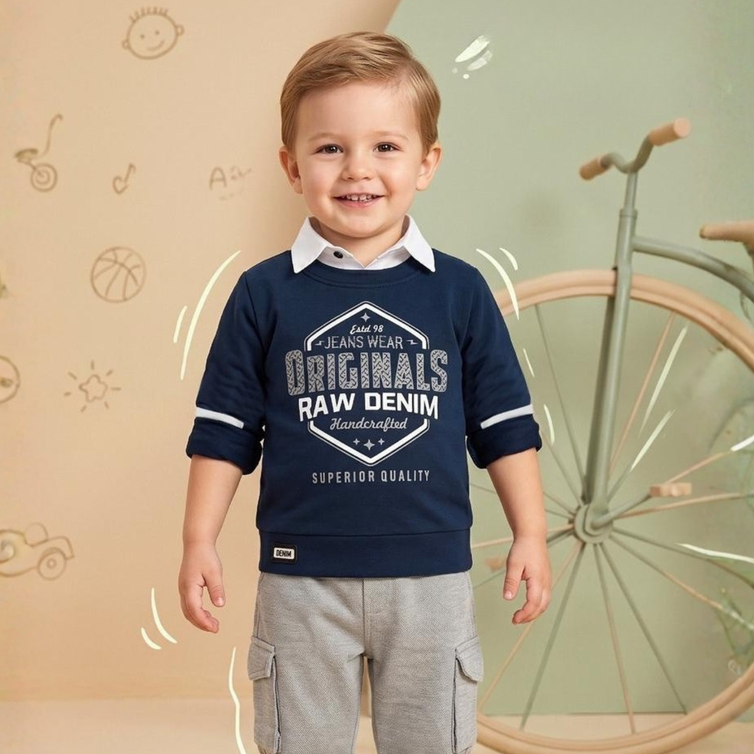 Stylish Boys Blue Full Suit