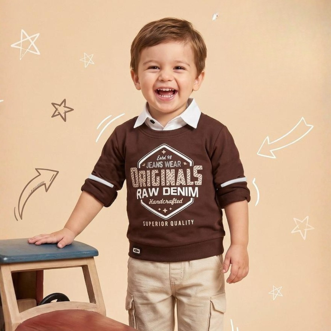 Stylish Boys Brown Full Suit