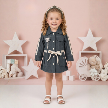 Full Slives Baby Girl Blue Frock