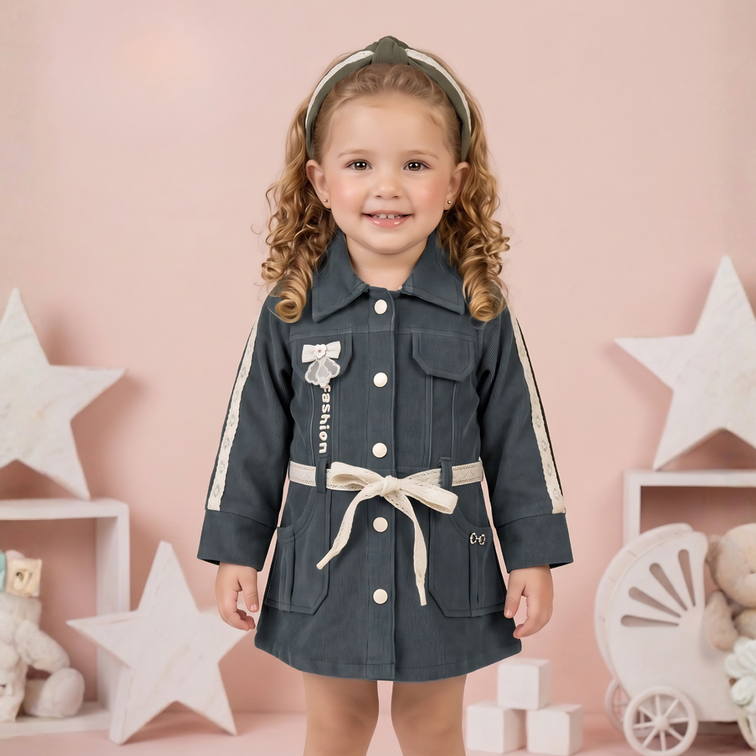 Full Slives Baby Girl Blue Frock