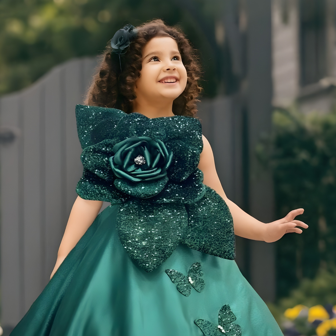 Party Wear Green New Fancy Long Gown