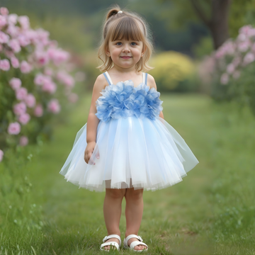 Stylish Blue Frock For Girls