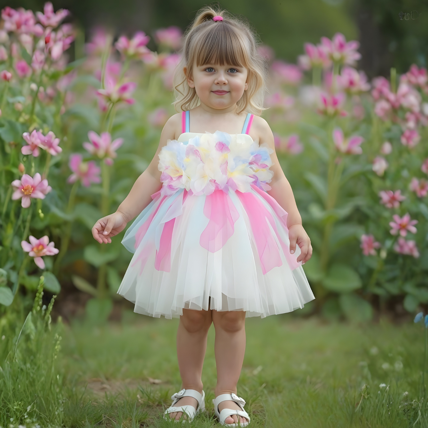 Stylish Multi Colour Frock For Girls