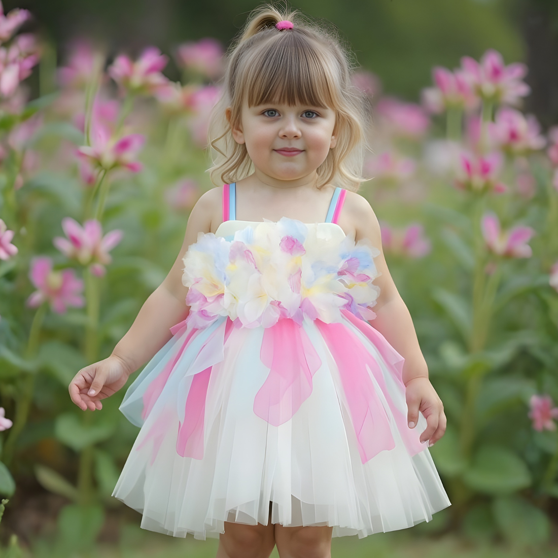 Stylish Multi Colour Frock For Girls