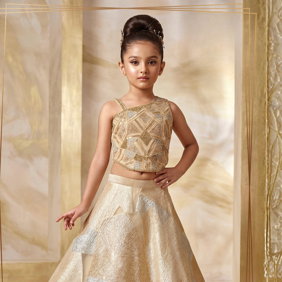 Girls Designer Lehenga Choli for Weddings and Evening Celebrations