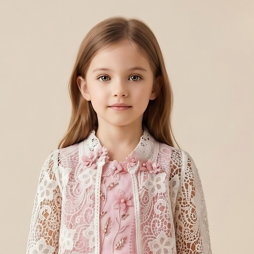 Kids Floral Printed Frock With Jacket