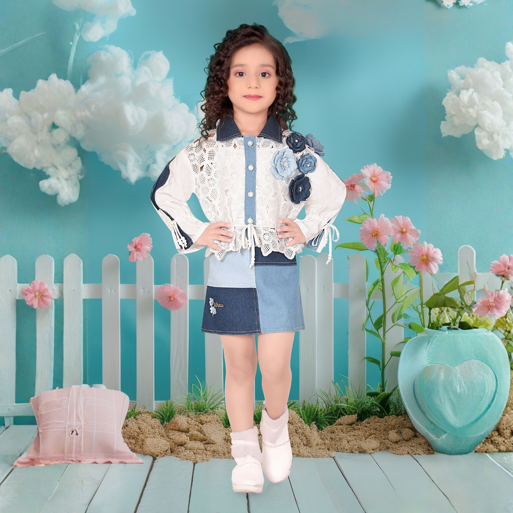 Stylish Baby Girl Denim Frock