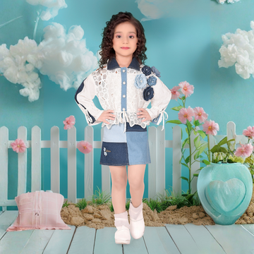 Stylish Baby Girl Denim Frock
