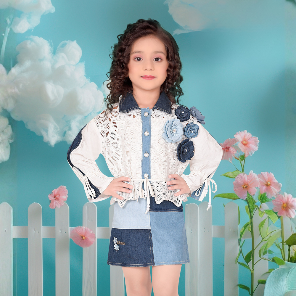 Stylish Baby Girl Denim Frock