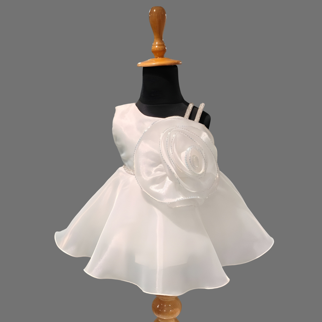 Graceful Lvory Cream Flared Frock
