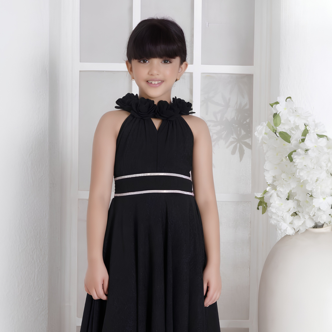 Girls Black Party Wear Gown
