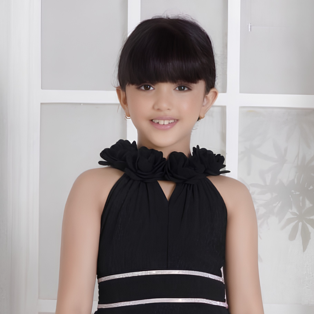 Girls Black Party Wear Gown
