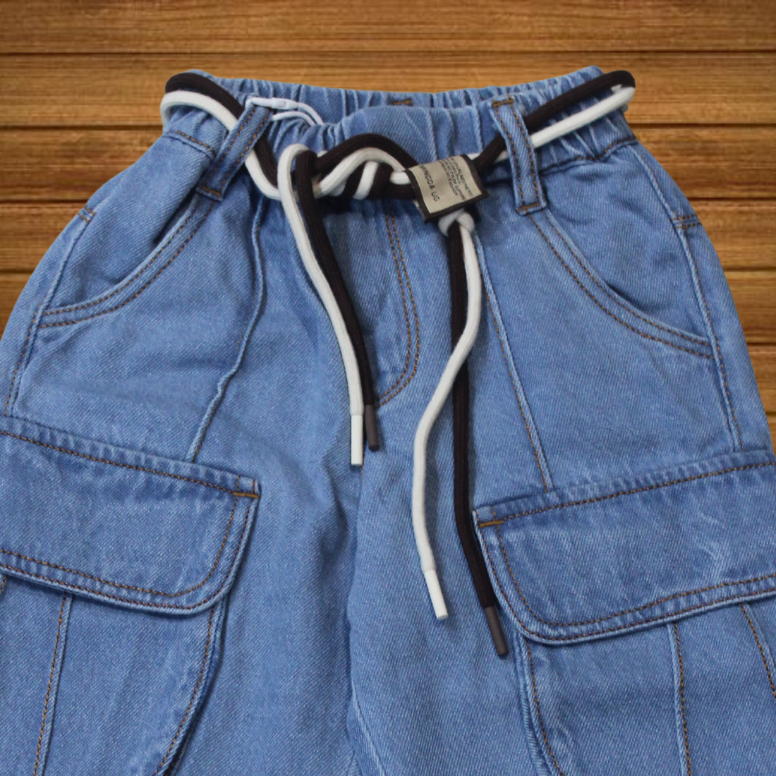 Sky Blue Washed Loose Fit  Jeans