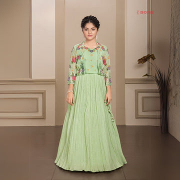 Stunning pista green lehenga choli