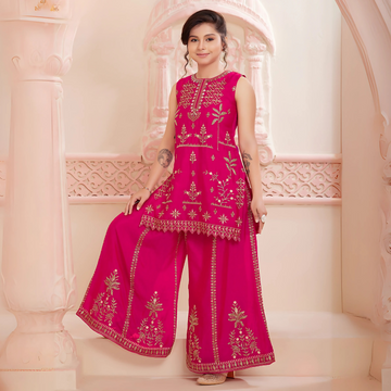 Girls Rani Georgette Palazzo Suit