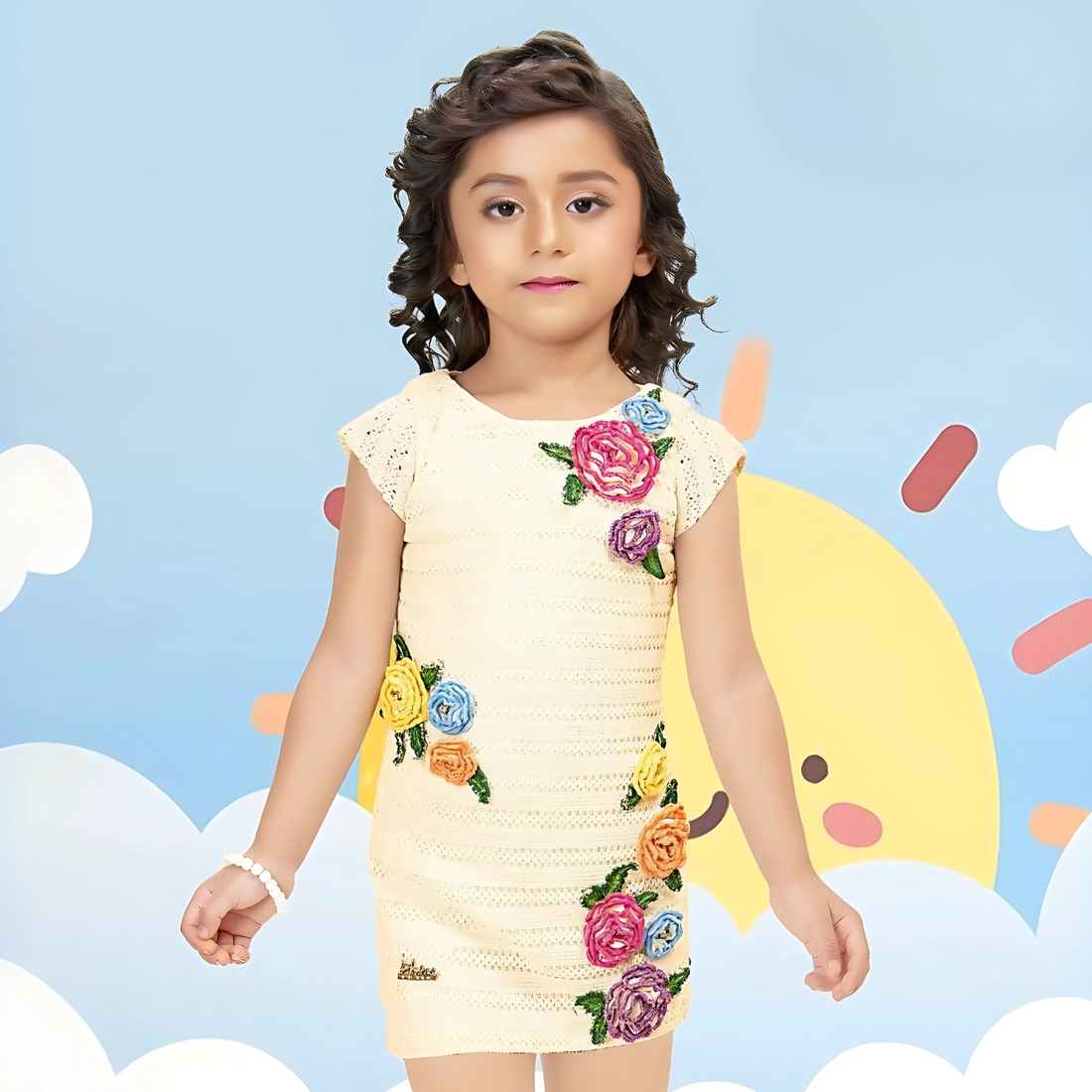 Girls Frock/Knee Length Party Dress