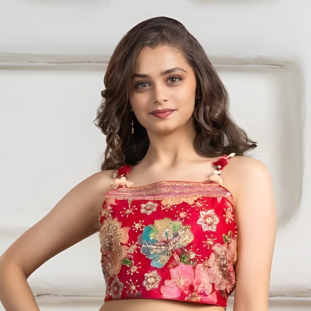 Lovely Rani Floral Print Organza Readymade Lehenga Choli
