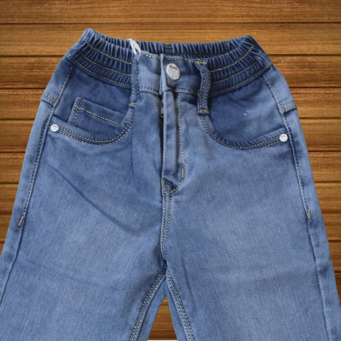 Boys Washed Low Distress Light Fade Jeans
