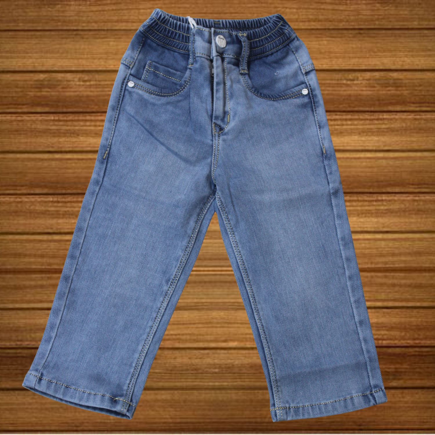 Boys Washed Low Distress Light Fade Jeans