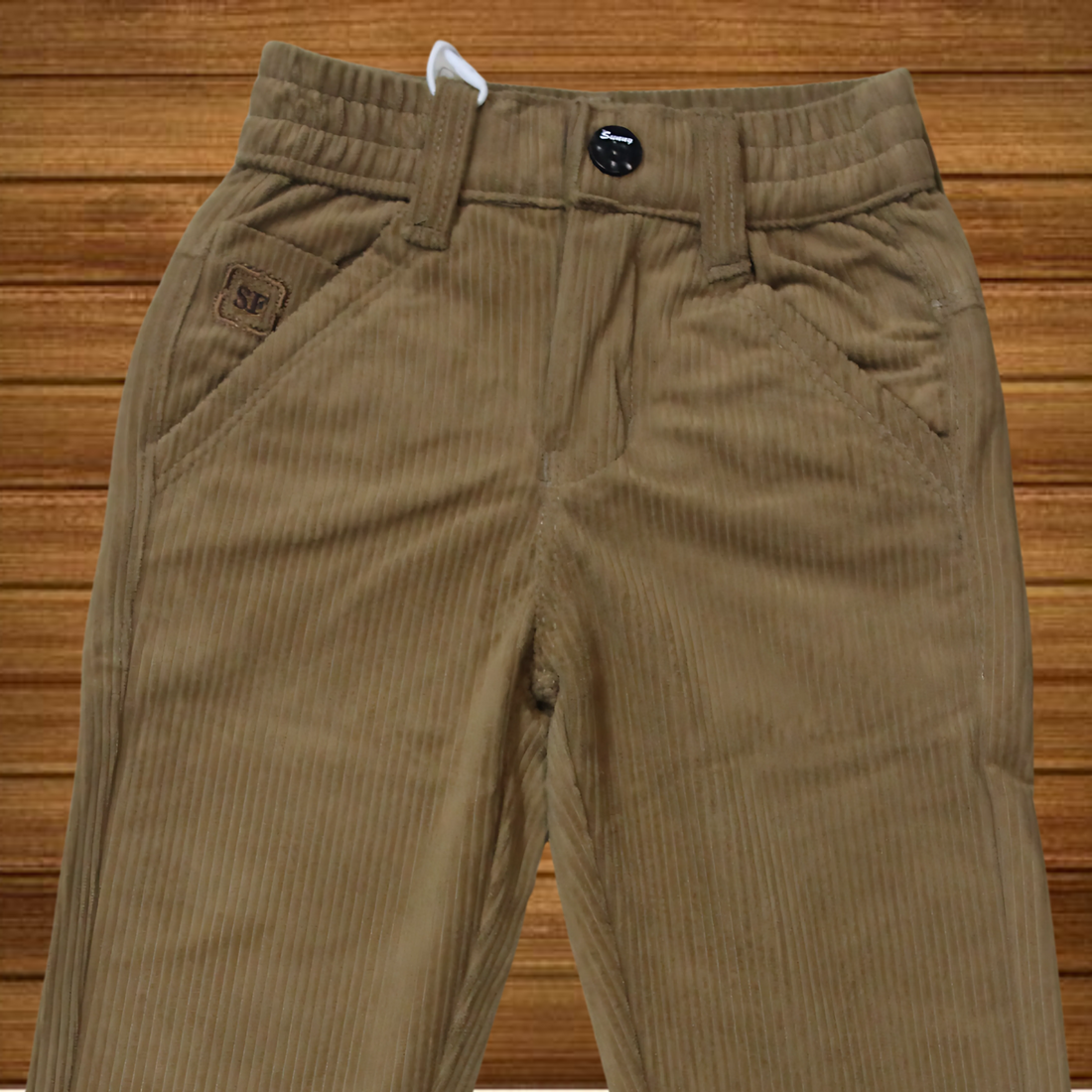 Boys  Mid Rise Solid Corduroy Trousers