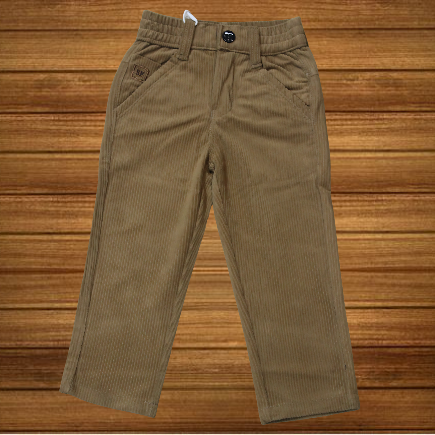 Boys  Mid Rise Solid Corduroy Trousers