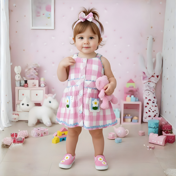 Stylish Girls Knee Length Frock