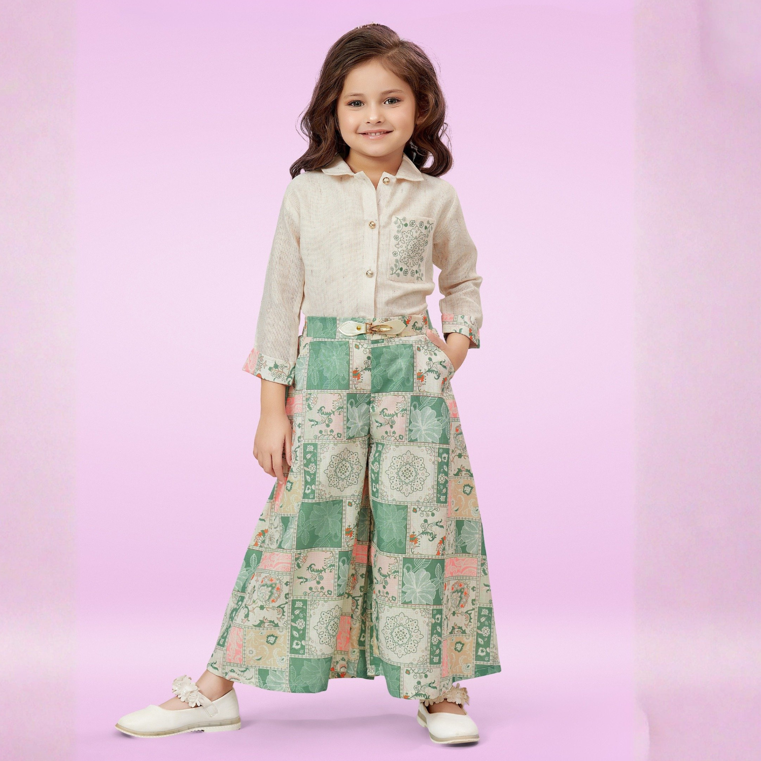Girls Stylish Floral Printed Palazzo Set