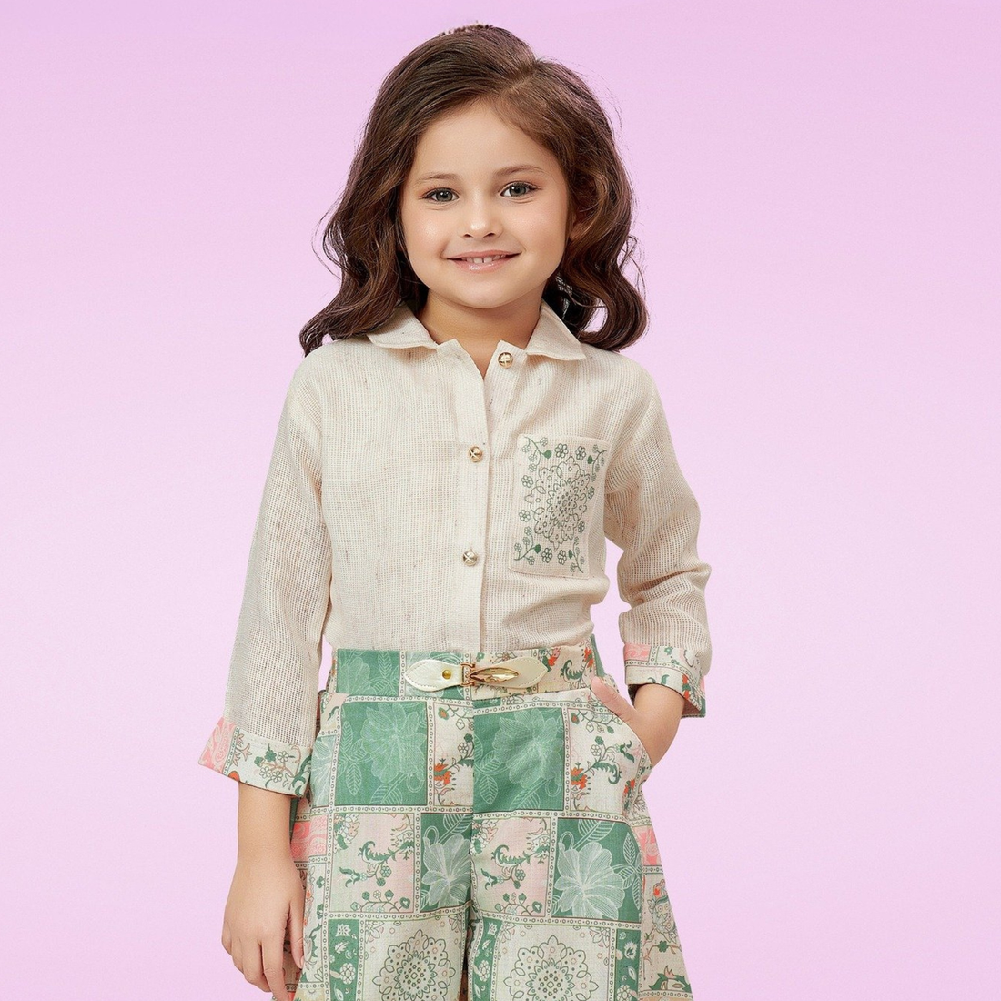 Girls Stylish Floral Printed Palazzo Set
