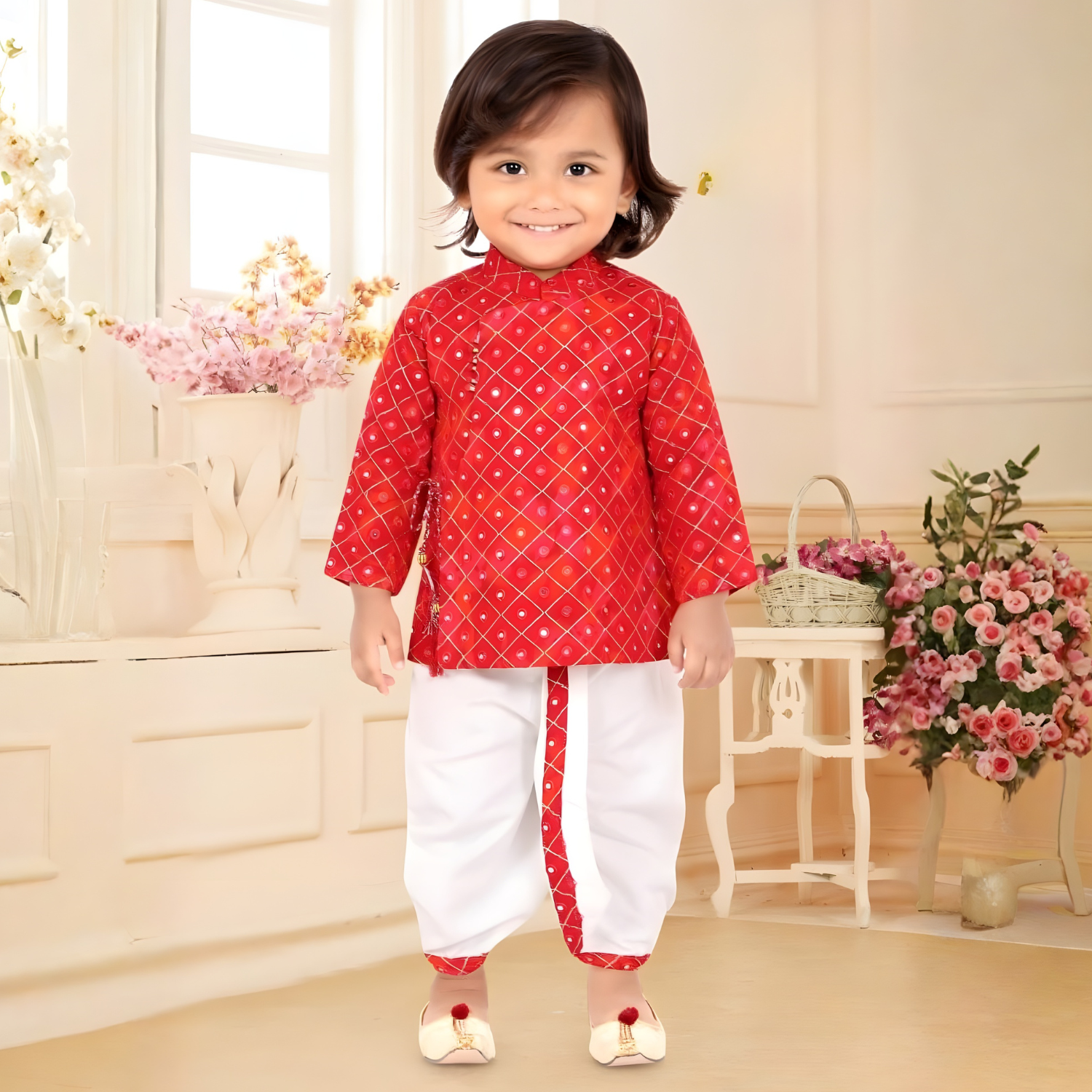 Boys Festive & Party, Wedding Kurta and Dhoti Set