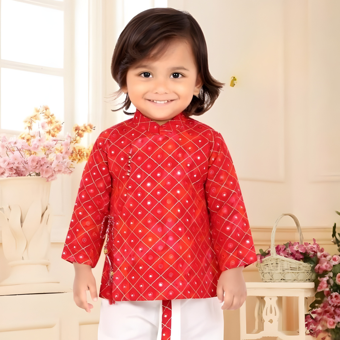 Boys Festive & Party, Wedding Kurta and Dhoti Set