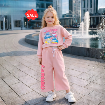 Girls Lovely Printed Trousers Set (Extra 10% OFF @ Checkout)