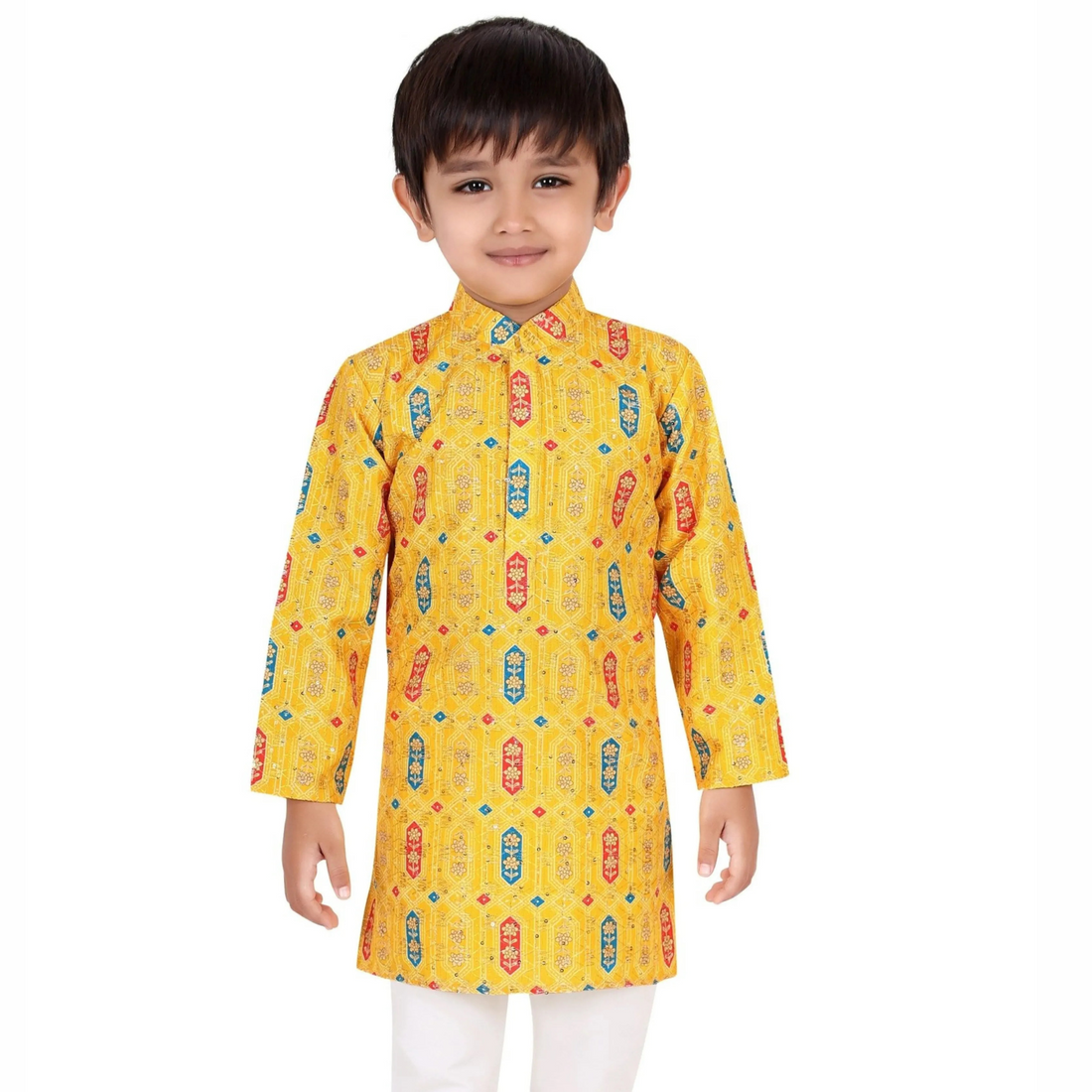 Boys Yellow Katha And Pajama