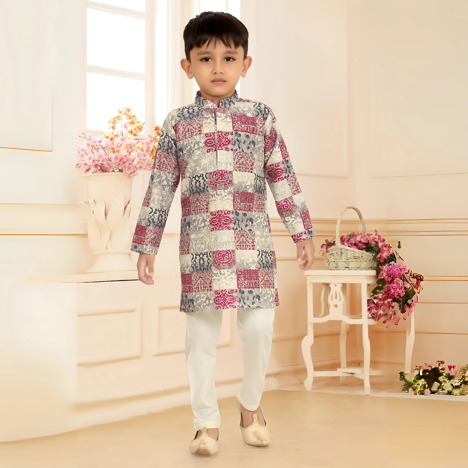 Boys Ethnic Wear Printed Kurta and Pajama