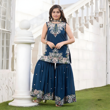 Stylish Party Wear Designer Sharara Suit