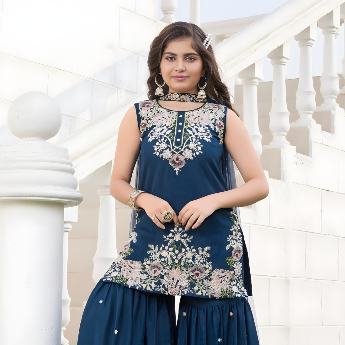 Stylish Party Wear Designer Sharara Suit