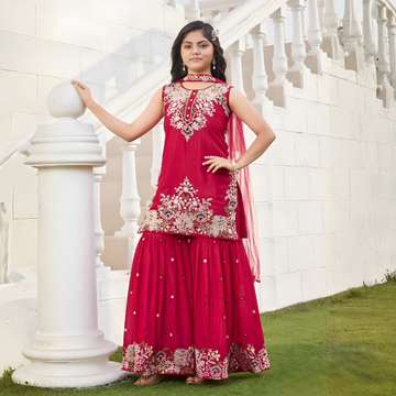 Stylish Party Wear Designer Sharara Suit