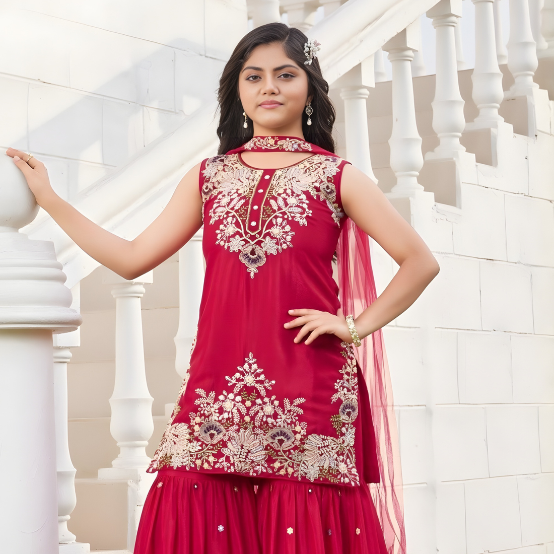 Stylish Party Wear Designer Sharara Suit