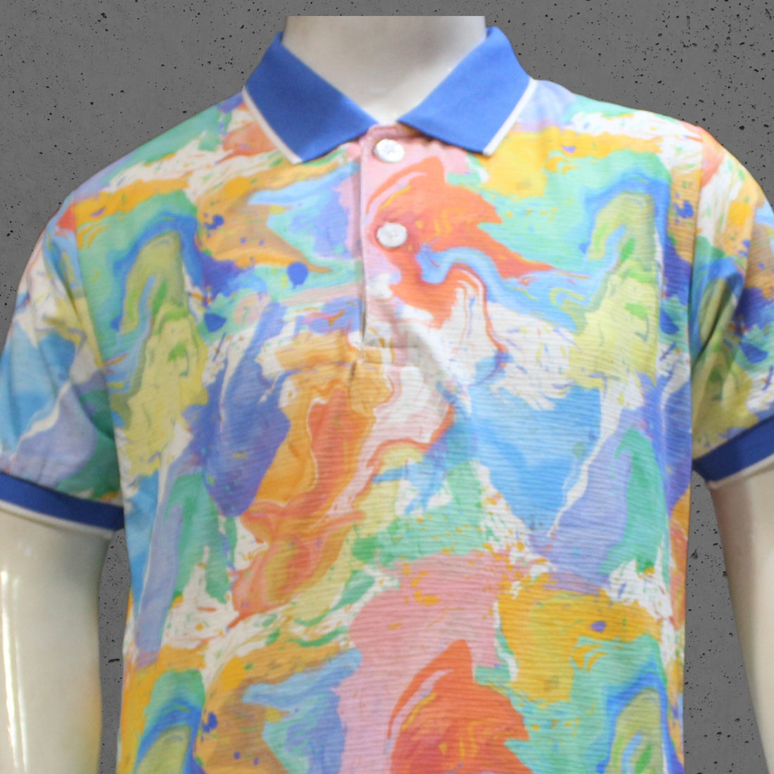 printed blue cotton t-shirt