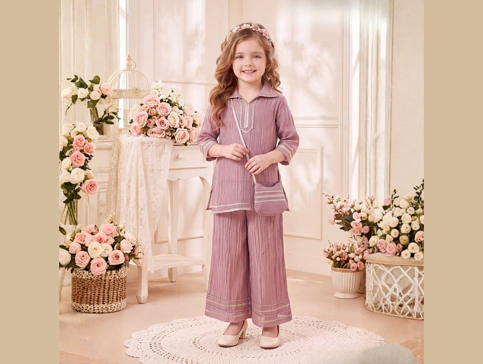 Stylish Baby Girl Kurta Palazzo Set