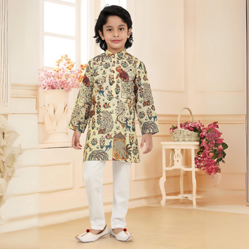 Boys Ethnic Wear Printed Kurta And Pajama