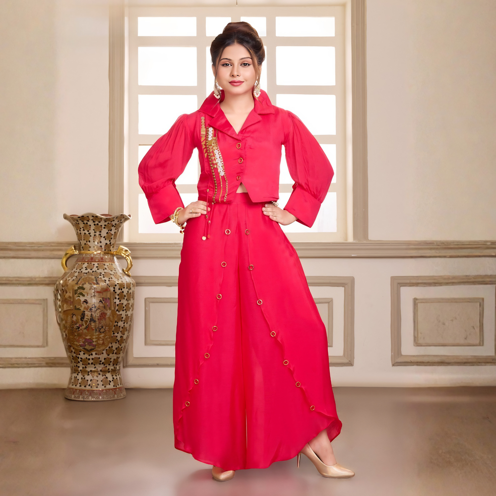 Rani Indo-Western Crop Top & Palazzo Set
