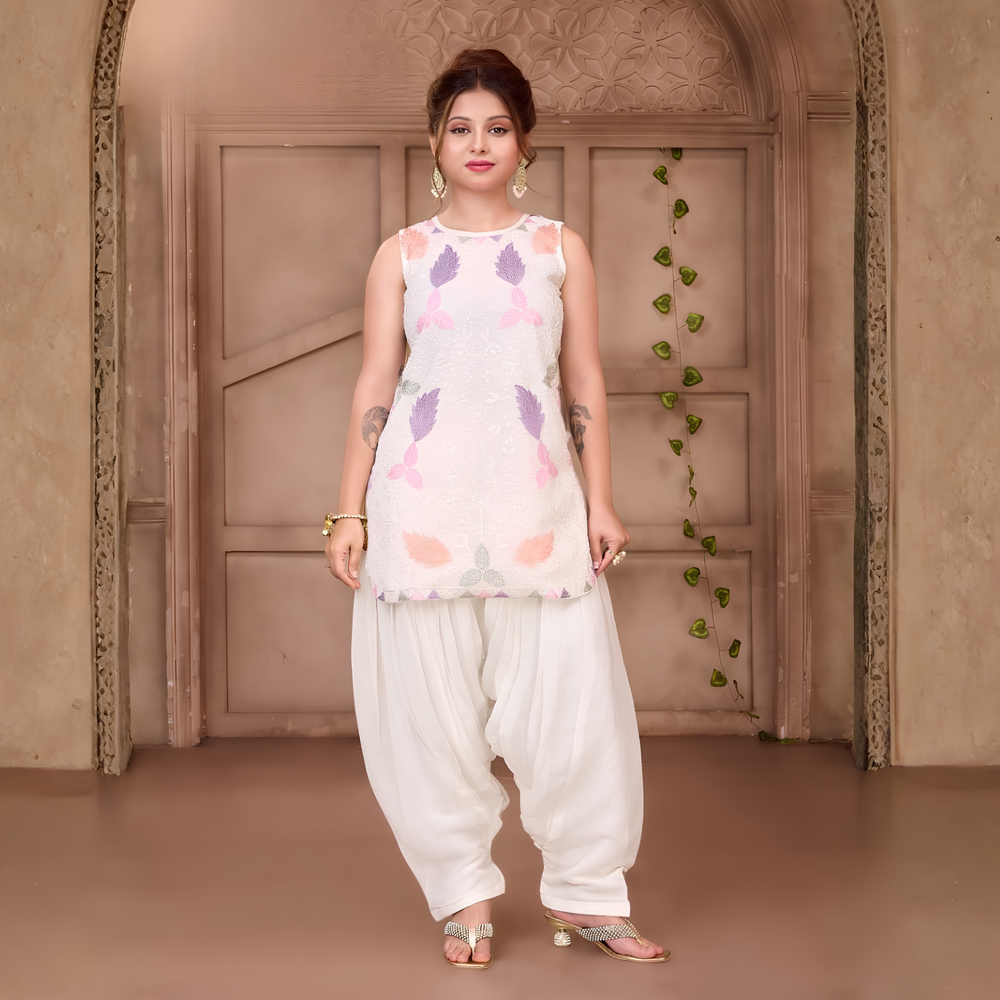 Festive Special Sequin Kurti Patiala Suit Set