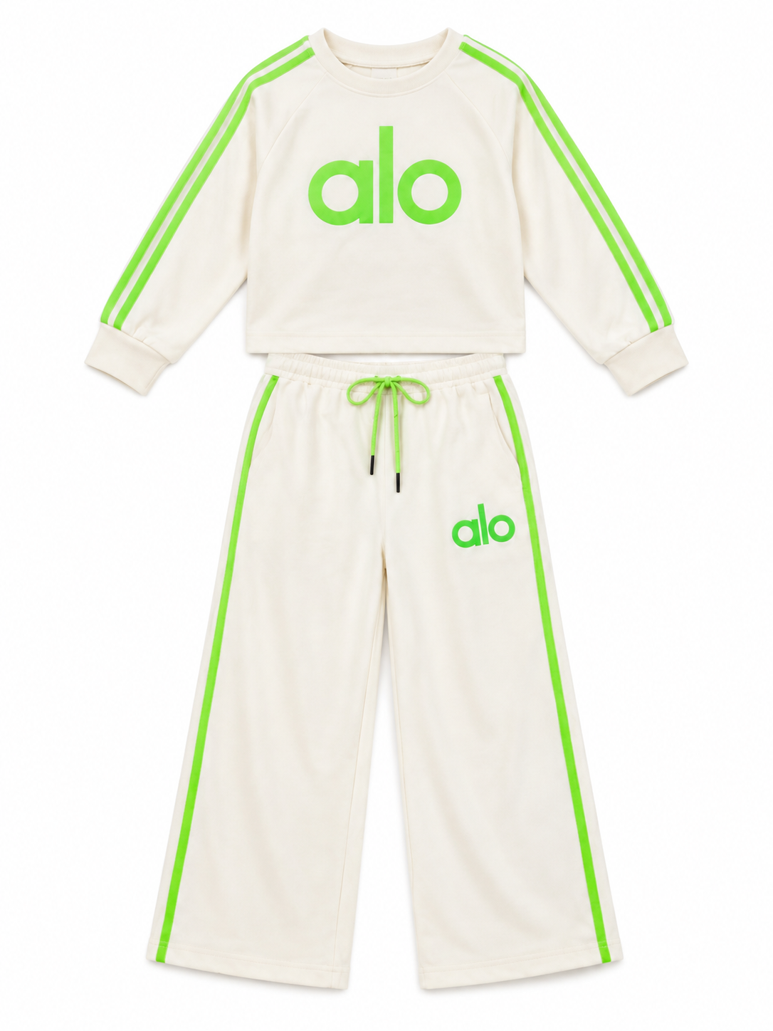 Girls Cream Track Suit- Sweatshirt and Pants Set