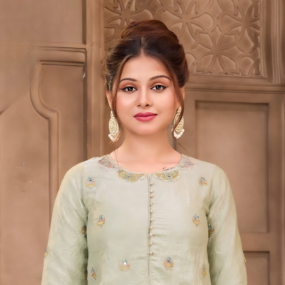 Pista Embroidered Georgette Palazzo Set For Girls