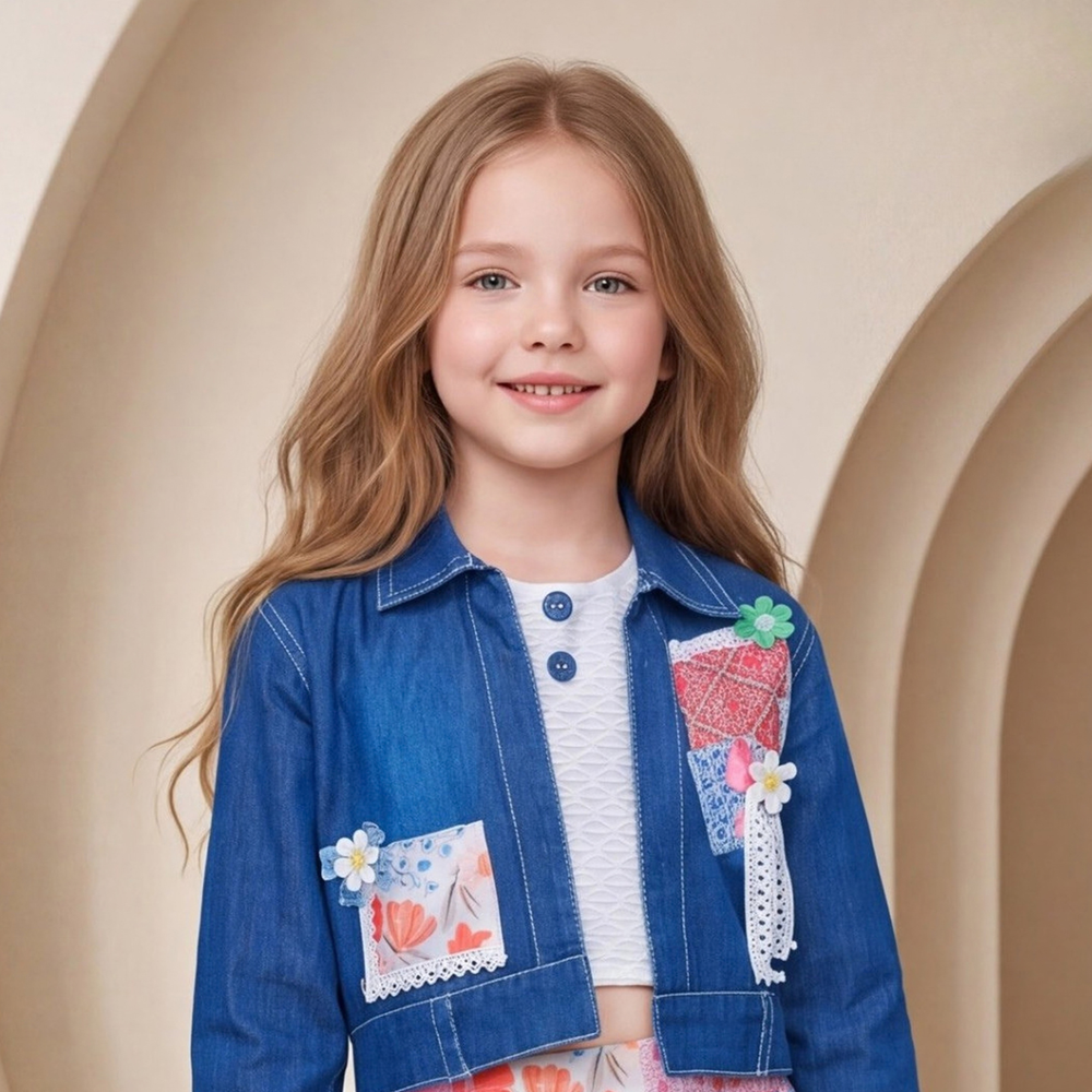 Girls Stylish Western Printed Plazzo Set