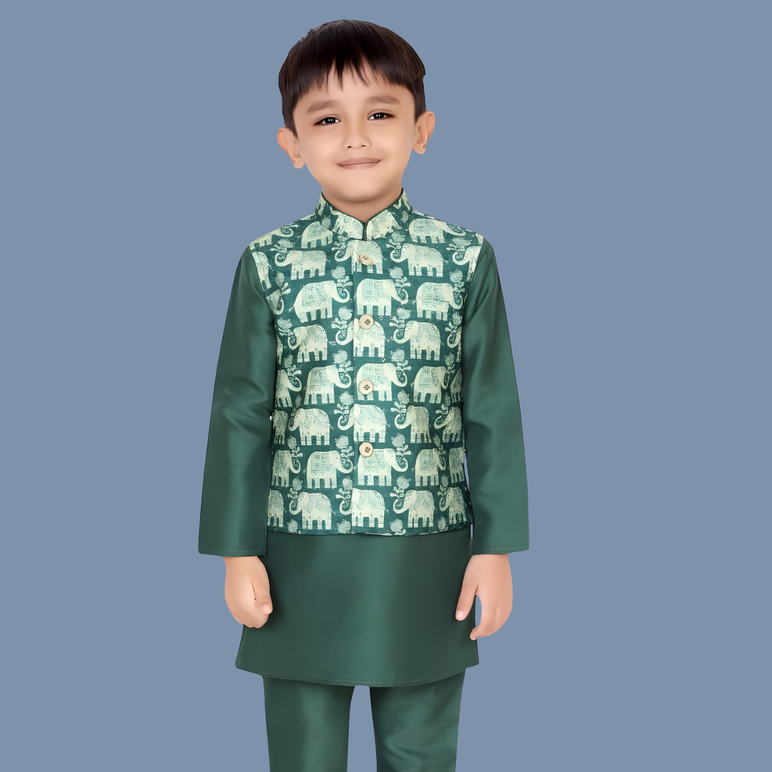 Kids Special Occasion Wear Kurta Pajama with Jacket